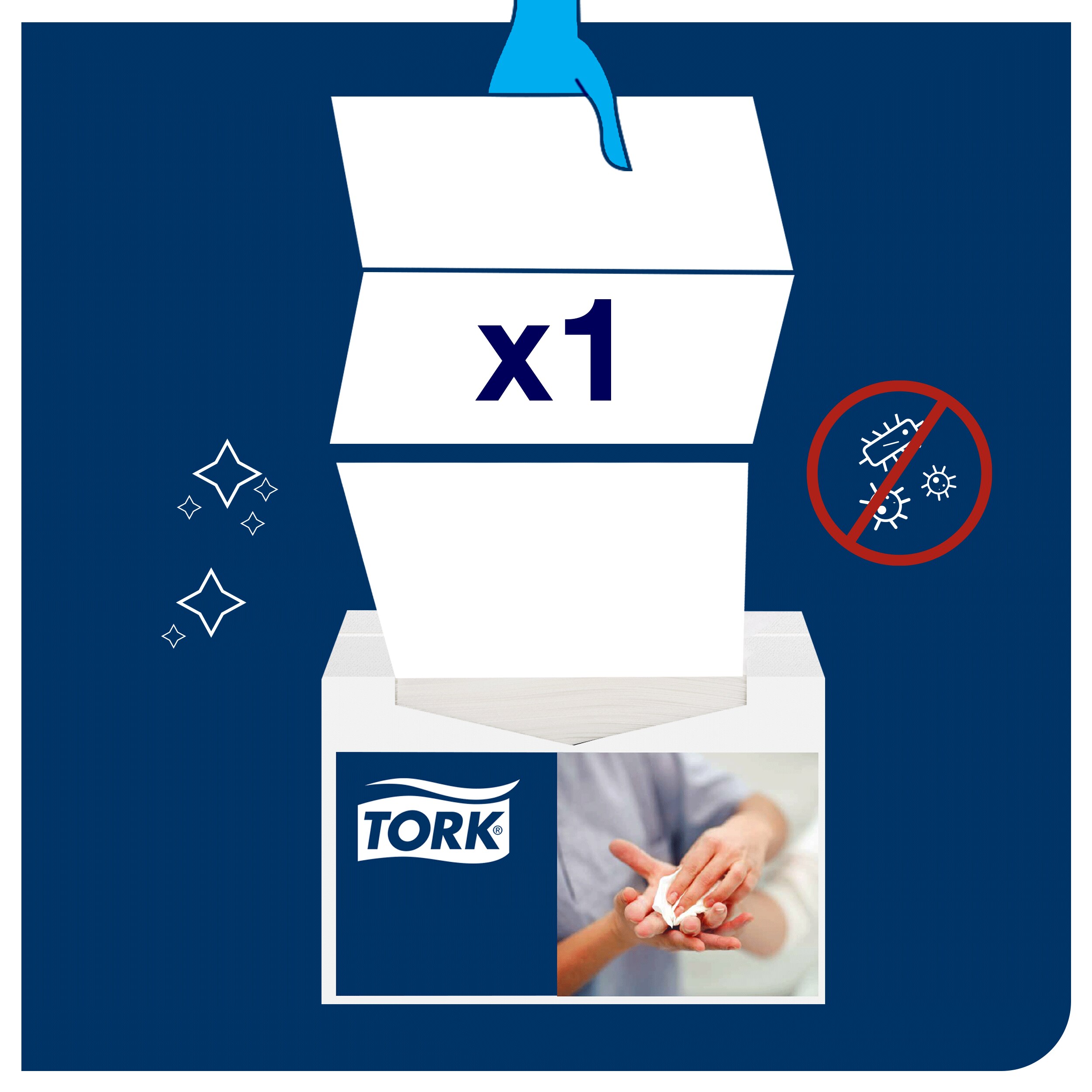 Tork - Weiches Premium Waschtuch, 1-lagig, 1 x 135 Tücher, 742200 Tork - Weiches Premium Waschtuch, 1-lagig, 1 x 135 Tücher, 742200