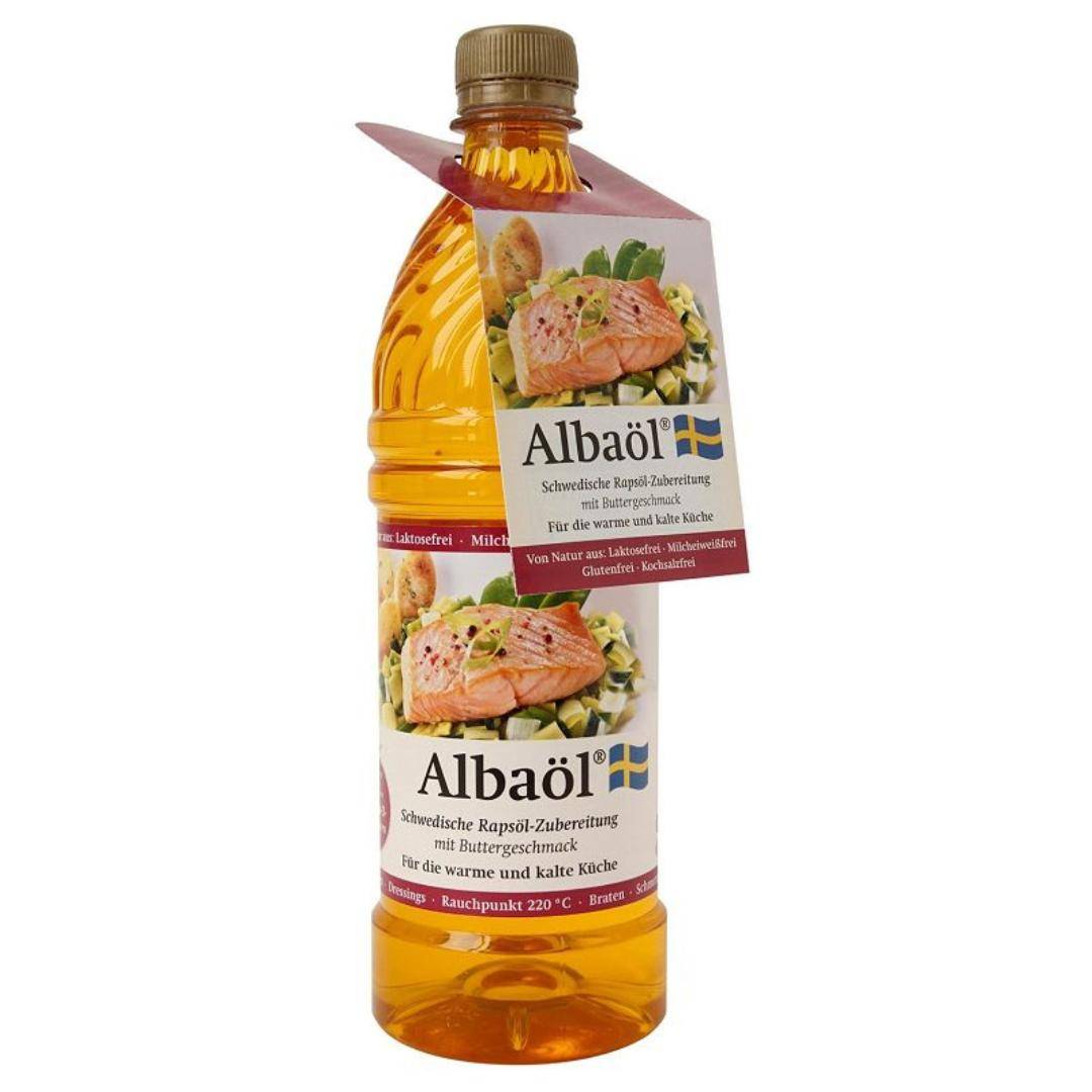 Albaöl - Rapsöl mit Buttergeschmack, 750 ml Flasche Albaöl - Rapsöl mit Buttergeschmack, 750 ml Flasche