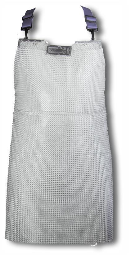 Niroflex - Stechschutz-Schürze, 80 x 55 cm, Beriemung in blau Niroflex - Stechschutz-Schürze, 80 x 55 cm, Beriemung in blau