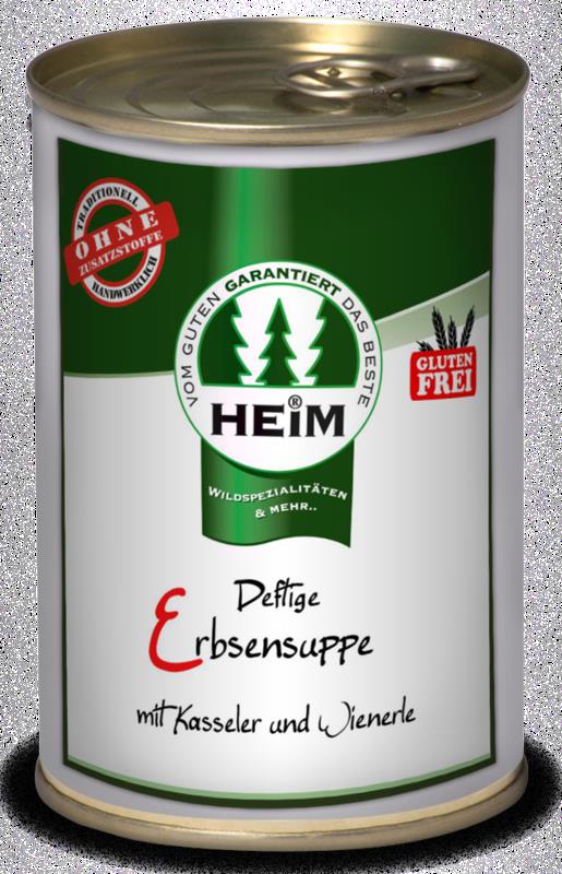 Erbsensuppe mit Kassler, Wienerle & Gemüse - 400ml Dose