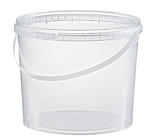 Kunststoff Eimer farbig, 5,5 ltr., mit Deckel, transparent Kunststoff Eimer farbig, 5,5 ltr., mit Deckel, transparent