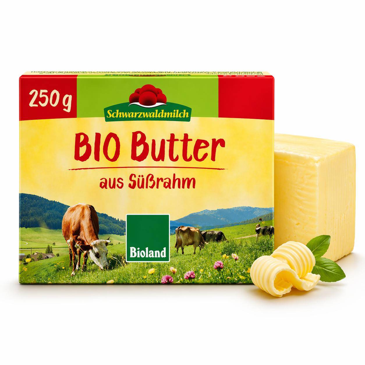 Schwarzwaldmilch - Bio Süßrahmbutter, 250 g Packung Schwarzwaldmilch - Bio Süßrahmbutter, 250 g Packung
