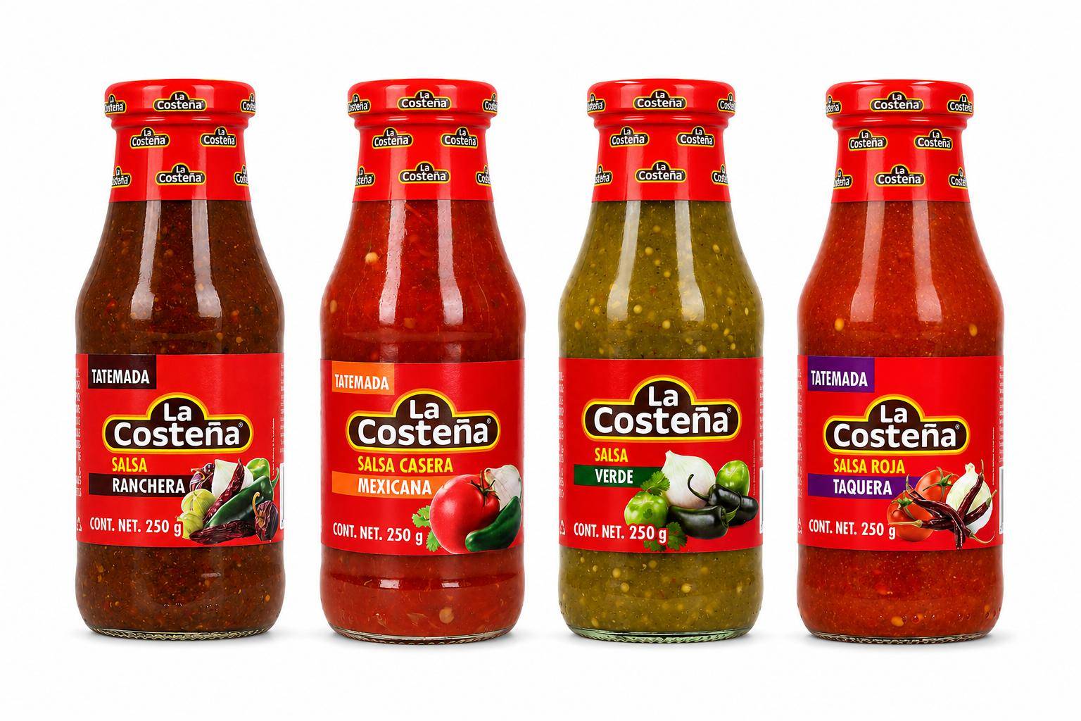 La Costeña - Salsa-Probierpaket - 4 Flaschen à 250 g