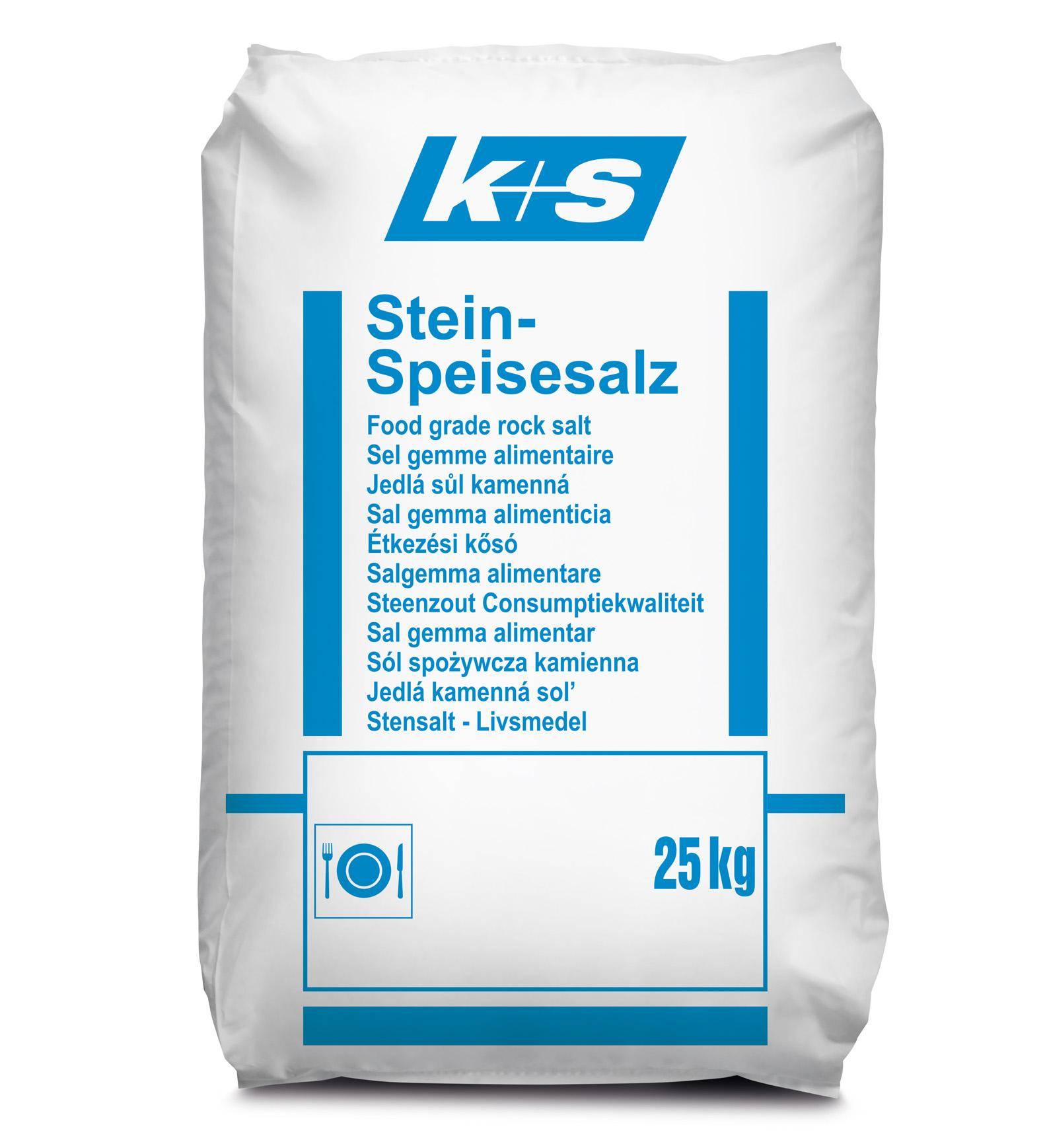 K+S - Steinspeisesalz, 1,4-0,4 mm Körnung, 25 kg Sack