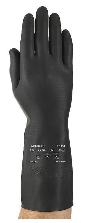 Ansell Black - AlphaTec Naturgummilatexhandschuh, 1 Paar