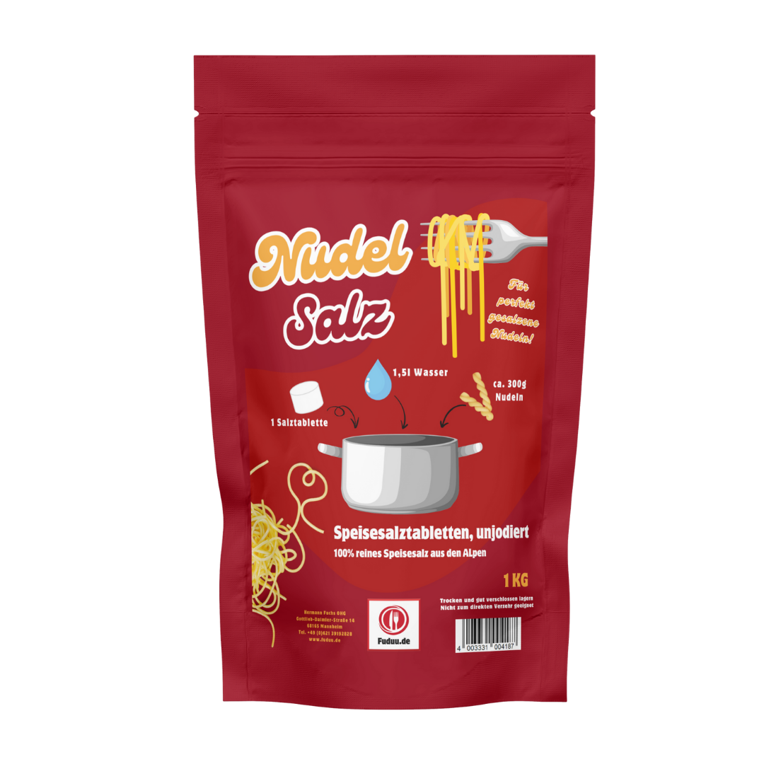 Fuduu.de - Nudelsalz, Speisesalztabletten, 1 kg Beutel Fuduu.de - Nudelsalz, Speisesalztabletten, 1 kg Beutel