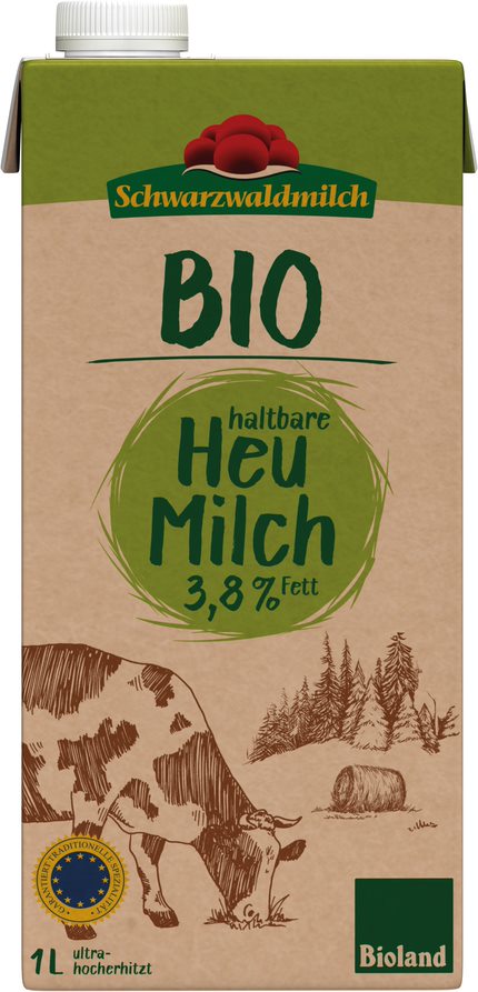 Schwarzwaldmilch Bioland - H-Heumilch, 12 x 1 Liter Schwarzwaldmilch Bioland - H-Heumilch, 12 x 1 Liter