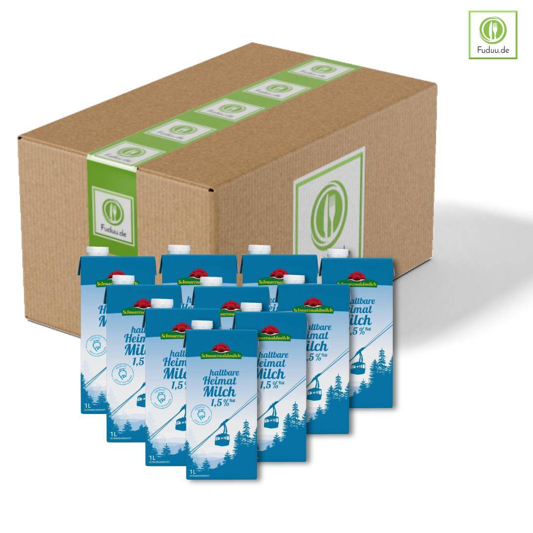 Schwarzwaldmilch - Heimat H-Milch 1,5%, fettarm, 12 x 1 Liter Schwarzwaldmilch - Heimat H-Milch 1,5%, fettarm, 12 x 1 Liter