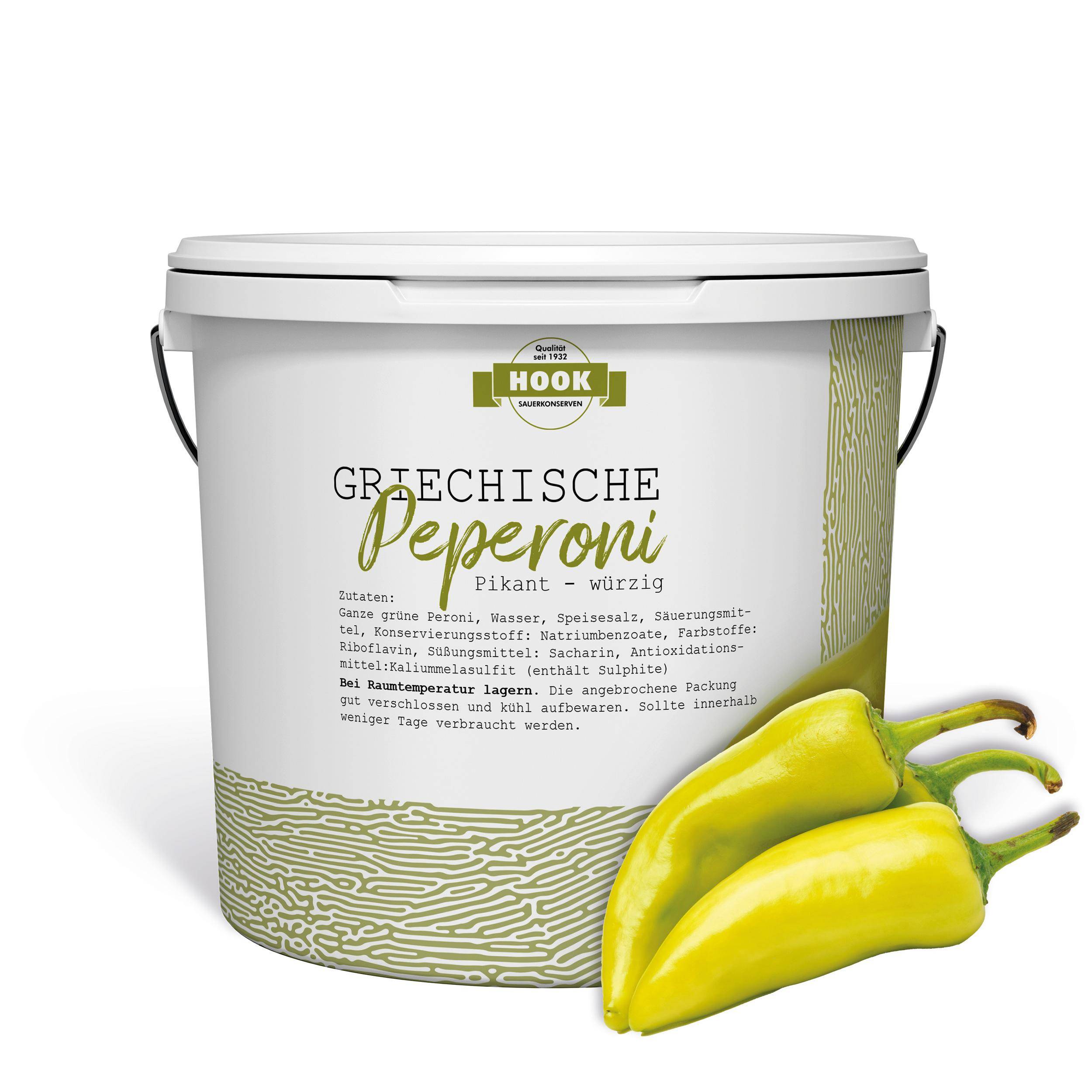 Hook - Griechische Peperoni, 7 kg Eimer