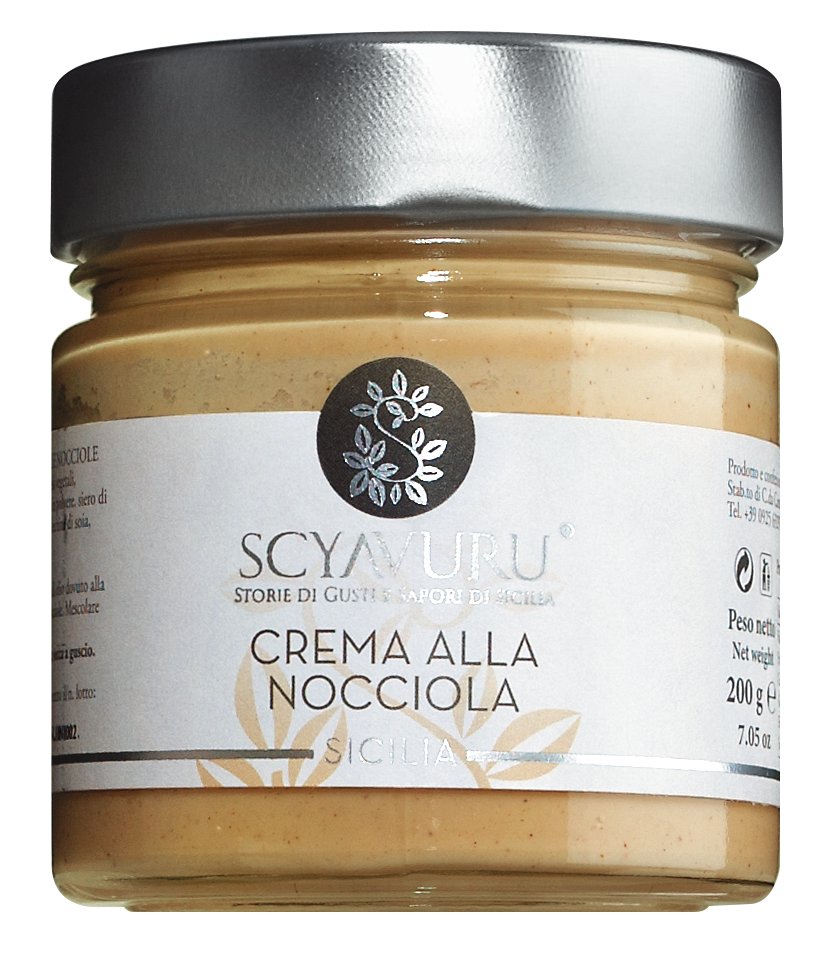 Scyavuru - Crema alla nocciola - Haselnussaufstrich, 200 g Glas