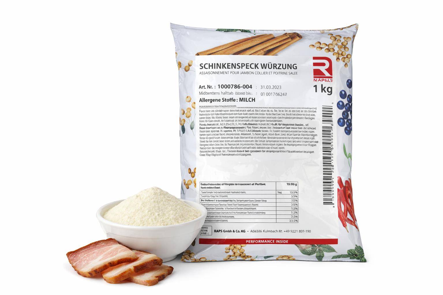 Raps - Schinkenspeck Würzung, 1 kg Beutel