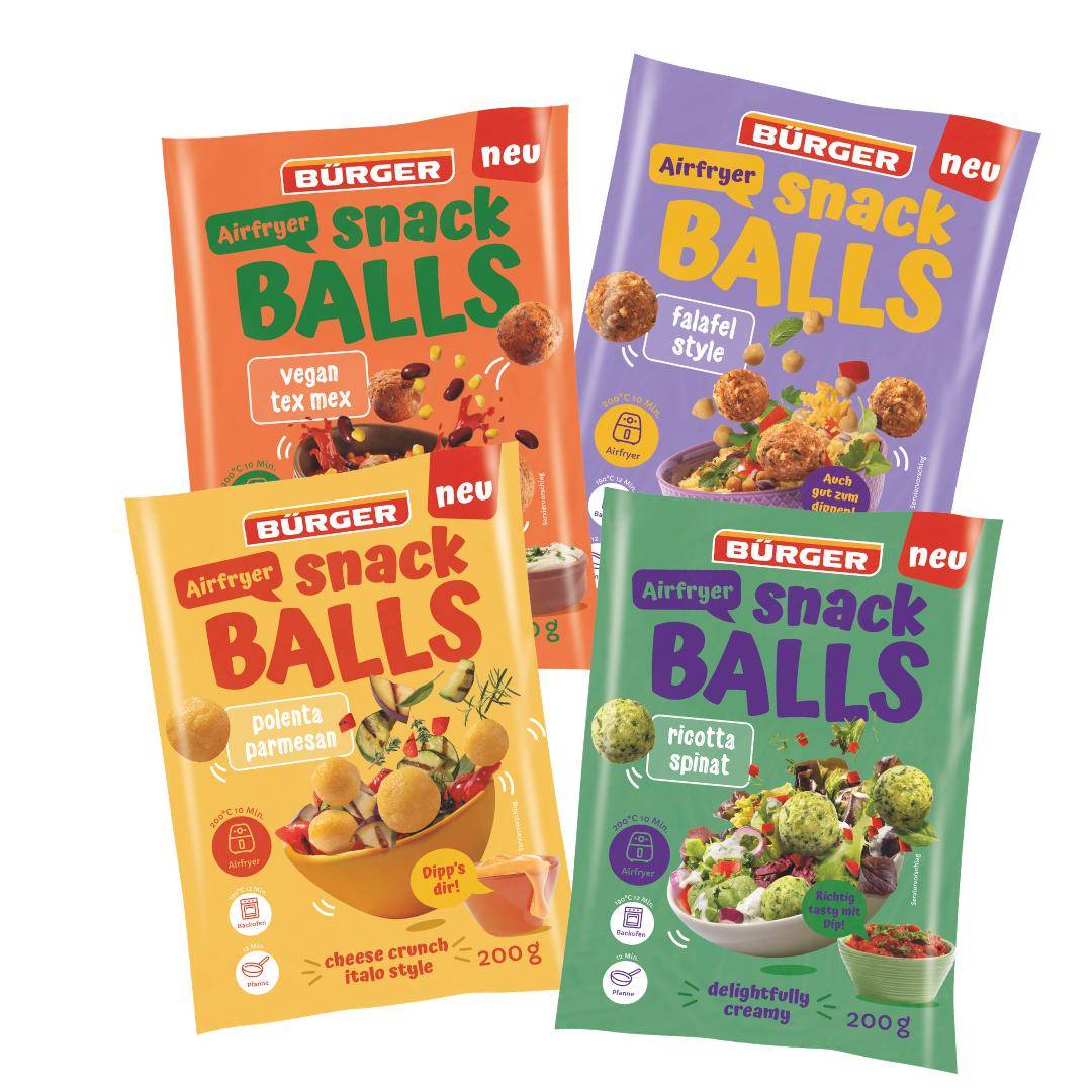 Bürger - Airfryer Snack Balls Lieblingsmix "Crunch Crew" Bürger - Airfryer Snack Balls Lieblingsmix "Crunch Crew"