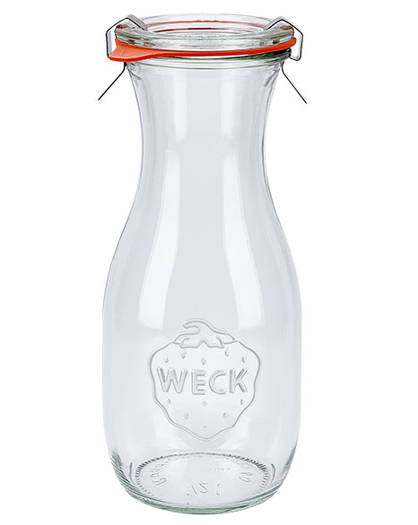 Weck - Saftflasche mit Deckel, inklusive Dichtungen und Klammern, 530 ml, 764, 6 Stück