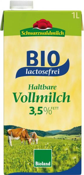 Schwarzwaldmilch Bioland - H-Vollmilch 3,5%, lactosefrei, 12 x 1 Liter