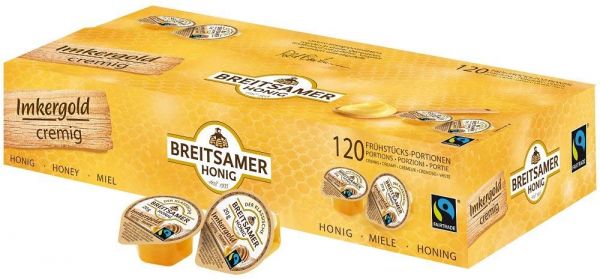 Breitsamer - Honig Portionen, Fairtrade, cremig, 120 x 20 g