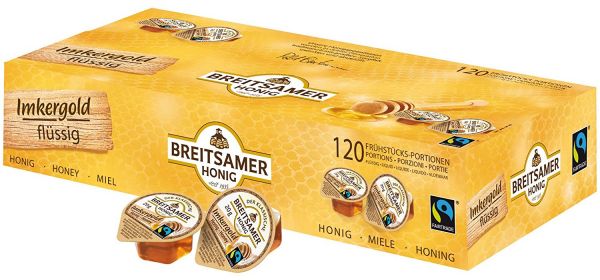 Breitsamer - Honig Portionen, Fairtrade, flüssig, 120 x 20 g
