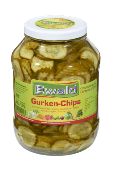 Ewald - Gurken-Chips, 1320 g Glas