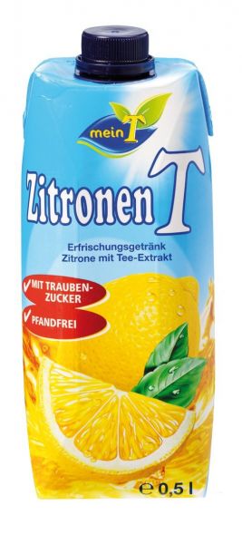 MeinT - Eistee Zitrone, 12 x 500 ml (Schraubverschluss)