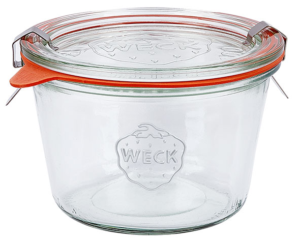 Weck - Sturzglas mit Deckel, inklusive Dichtungen und Klammern, 370 ml, 741, 6 Stück