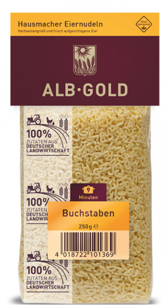 Alb-Gold - Buchstaben, 250 g Beutel