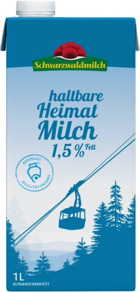Schwarzwaldmilch - Heimat H-Milch 1,5%, fettarm, 12 x 1 Liter