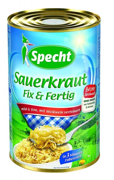 Specht - Sauerkraut fix und fertig, 400 g Dose