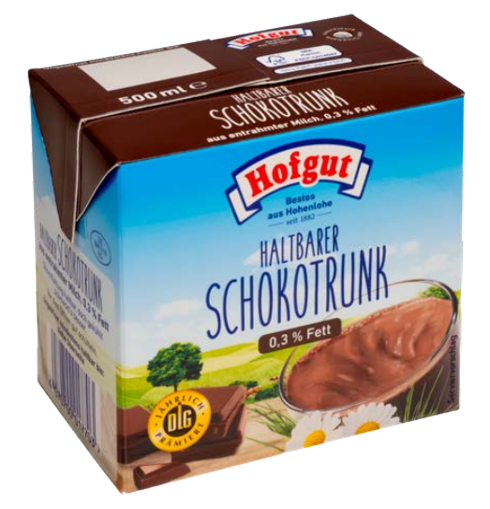 Hofgut - H-Schokotrunk 0,3%, 12 x 0,5 Liter