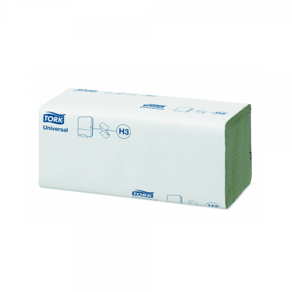 Tork - Zick Zack Papierhandtücher H3 Universal grün - Handtuchpapier für Spender - Falthandtücher 1-
