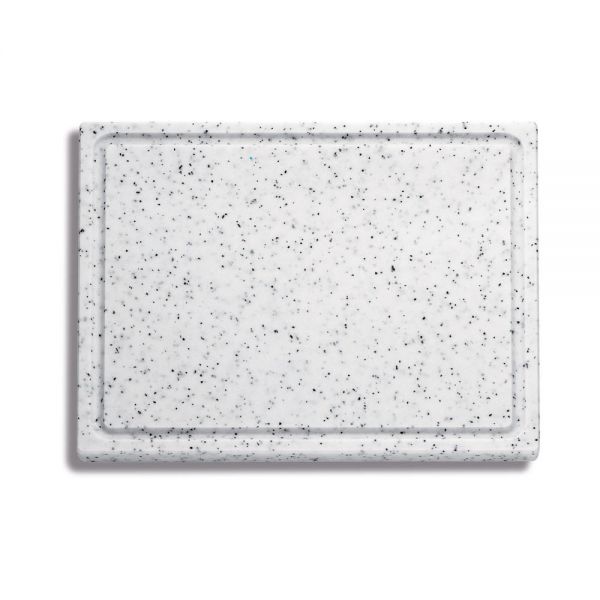 F. DICK - Kunststoff-Schneidbrett 26,5 x 32,5 x 1,8 cm, weiß-marmoriert, 9126500-90