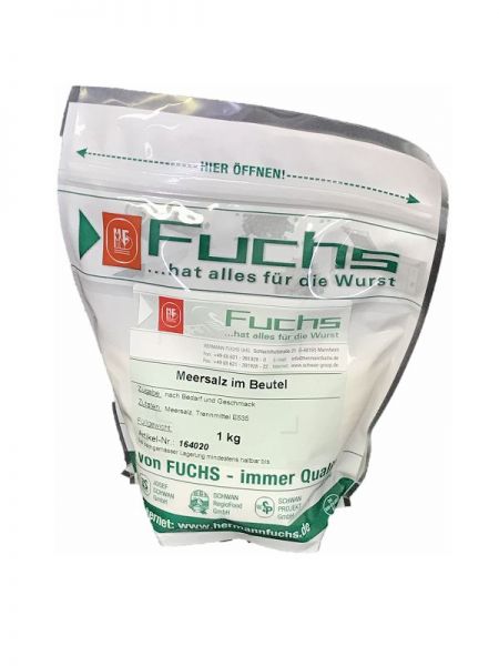 Fuchs - Meersalz, fein, 1 kg Beutel
