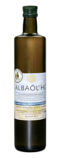Albaöl HC - Rapsöl-Leinöl-Zubereitung mit Buttergeschmack, 4 x 750 ml Flasche