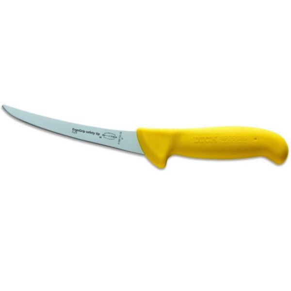 F. DICK - ErgoGrip Safety Tip Ausbeinmesser, flexibel, 15 cm, gelb, 8298115 0S-02