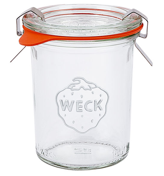 Weck - Mini-Sturzglas mit Deckel, inklusive Dichtungen und Klammern, 160 ml, 760, 12 Stück