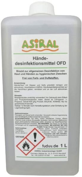 Fuduu.de - Händedesinfektionsmittel OFD, 2 x 1 Liter Flasche