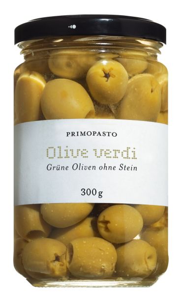 Primopasto - Grüne Oliven, ohne Stein, 130 g Glas