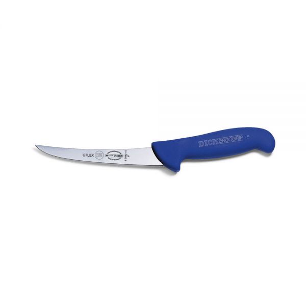 F. DICK - ErgoGrip Ausbeinmesser, geschweifte Klinge, semi-flexibel, 15 cm, blau, 8298215