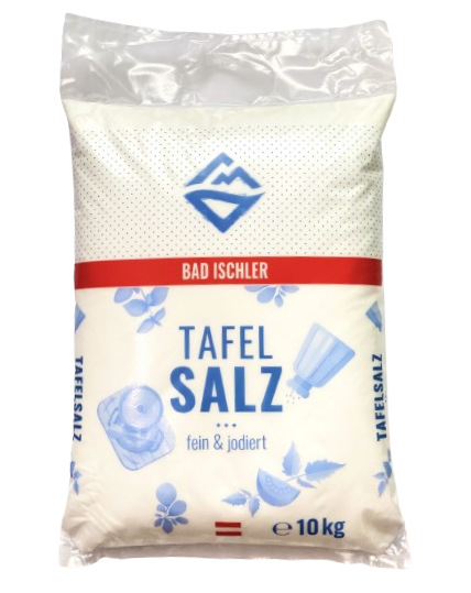 Bad Ischler - Tafel Salz, fein & jodiert, 10 kg Sack