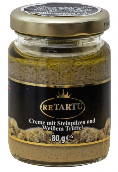 ReTartú - Trüffelcreme mit Steinpilzen & weißen Trüffeln, 80 g Glas