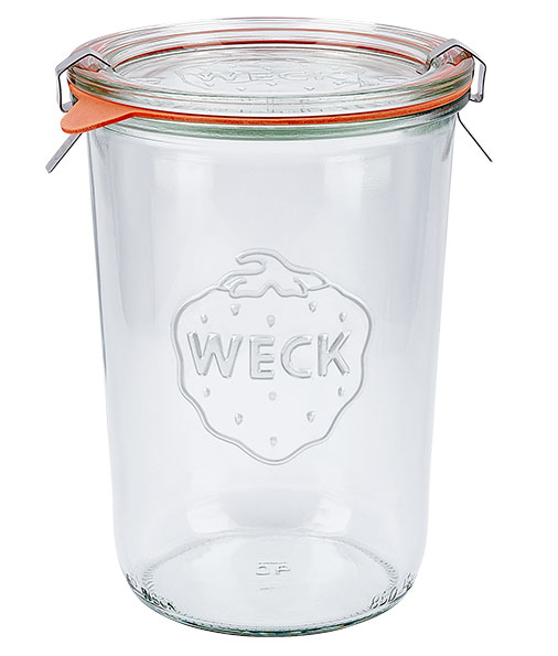 Weck - Sturzglas mit Deckel, inklusive Dichtungen und Klammern, 850 ml, 743, 6 Stück