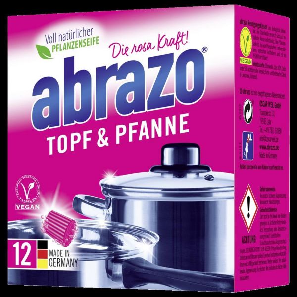 abrazo - Topf & Pfanne Reinigungskissen, 2 x 12 Stück