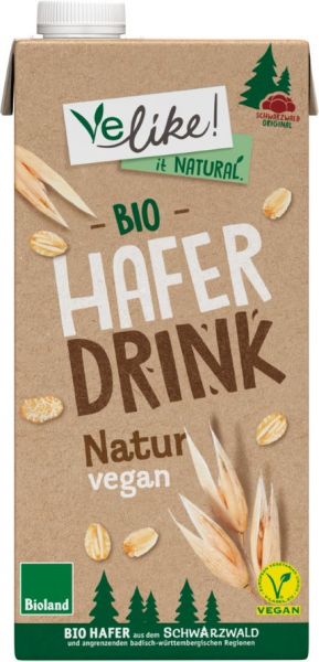 Velike! - Bio H-Haferdrink Natur, 12 x 1 Liter