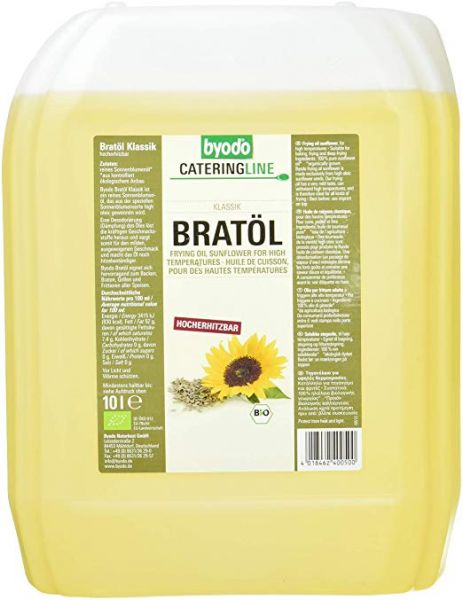 Byodo - Bratöl Sonne, extra mild, Bio, 10 Liter Kanister
